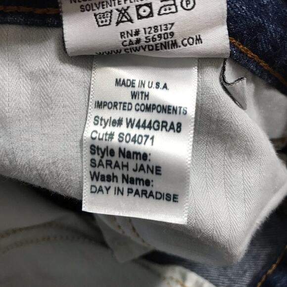 New Siwy Jean Sarah Jane Crop Flare in Day In Paradise Denim NWT - Picture 6 of 9